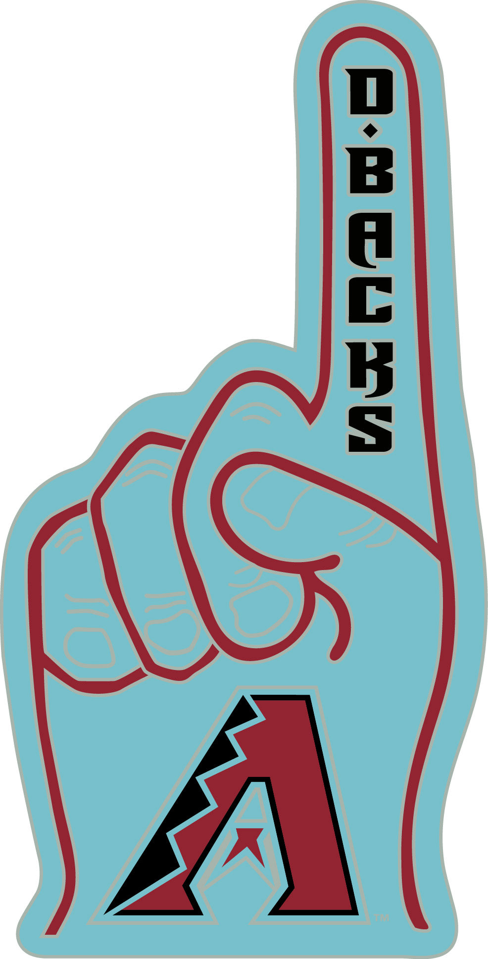 Arizona Diamondbacks Foam Finger Pin