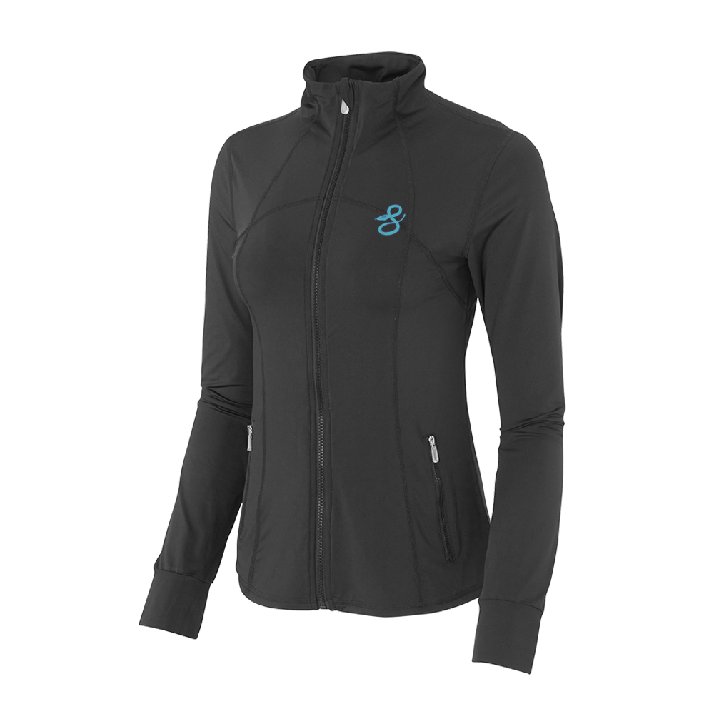 Full Turn Womens Black City Connect Classic Ecotec Jacket