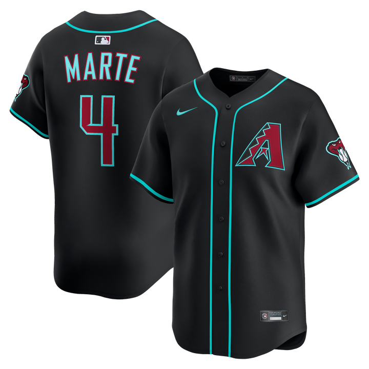 Arizona Diamondbacks Men’s Nike Black Limited Marte Jersey