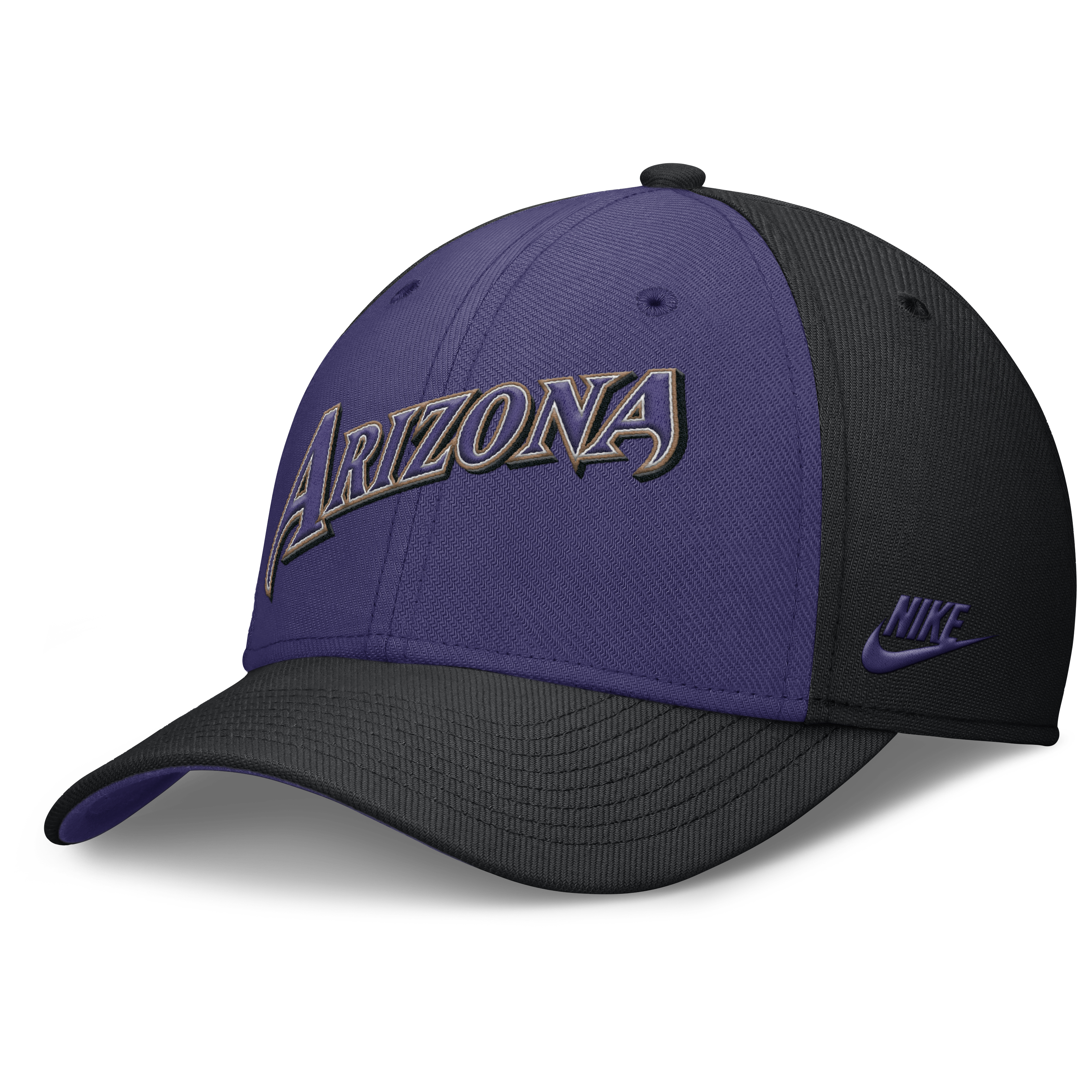 Arizona Diamondbacks Men's Nike Purple Retro Script Flex Fit Cap