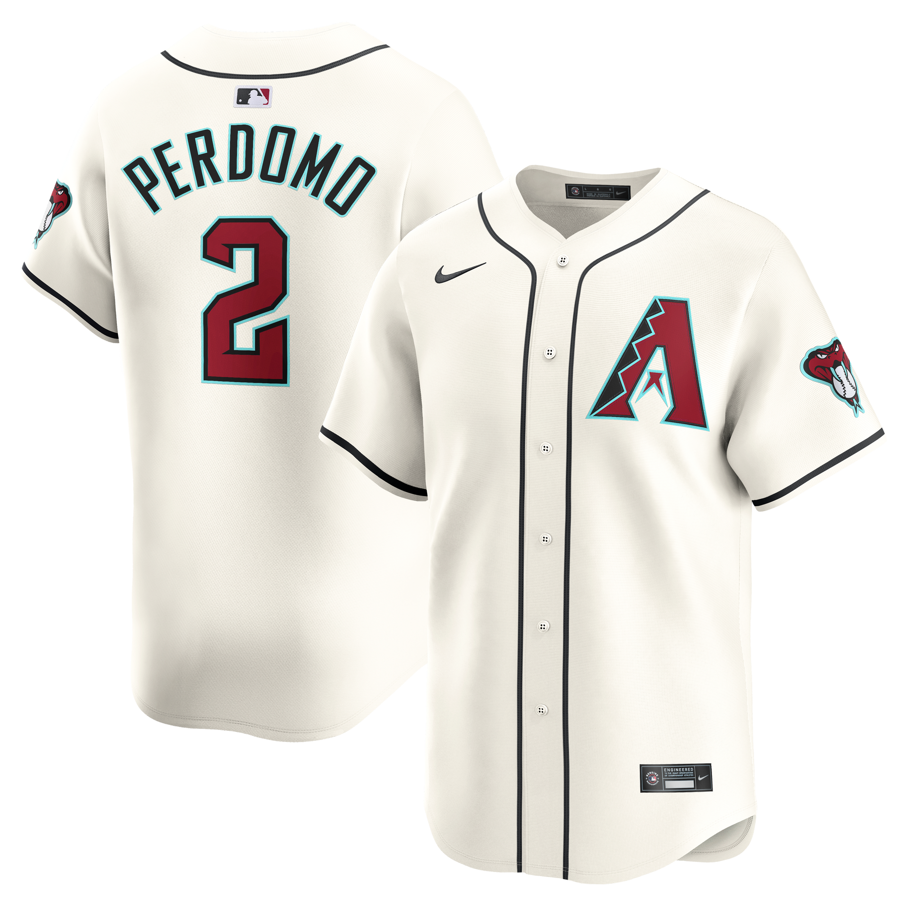 Arizona Diamondbacks Nike Men's Limited 2025 Home Perdomo Jersey Arizona Diamondbacks Nike Men's Limited 2025 Home Perdomo Jersey