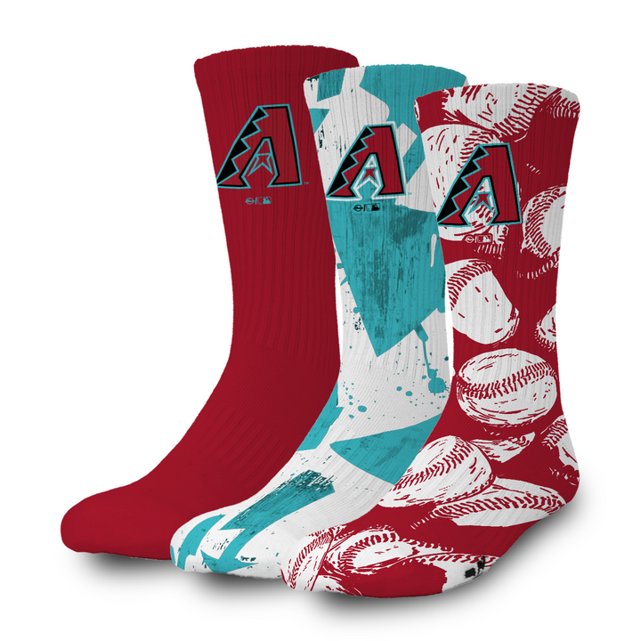Arizona Diamondbacks Primary 3 Pack Lifestyle Sock