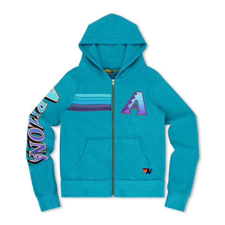 Arizona Diamondbacks X Aviator Nation 5 Stripe Full Zip Hoodie