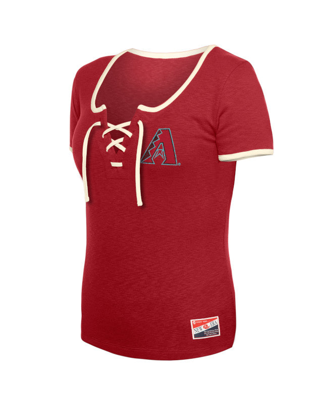 Arizona Diamondbacks Women's New Era Lace Logo Tee