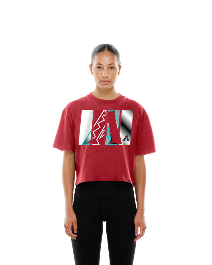 Arizona Diamondbacks Women's New Era 3 Panel Crop Tee