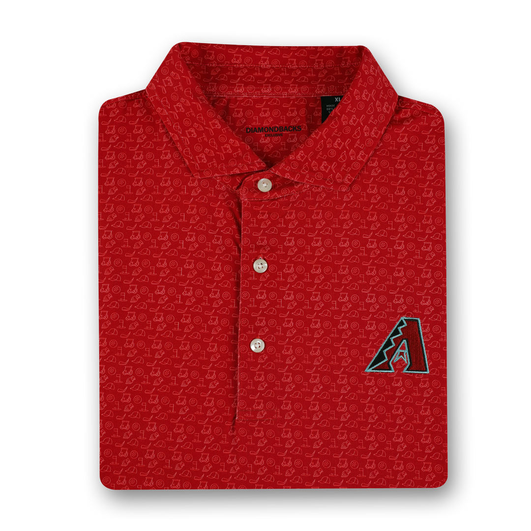 Arizona Diamondbacks Mens Full Turn Golf Print Polo