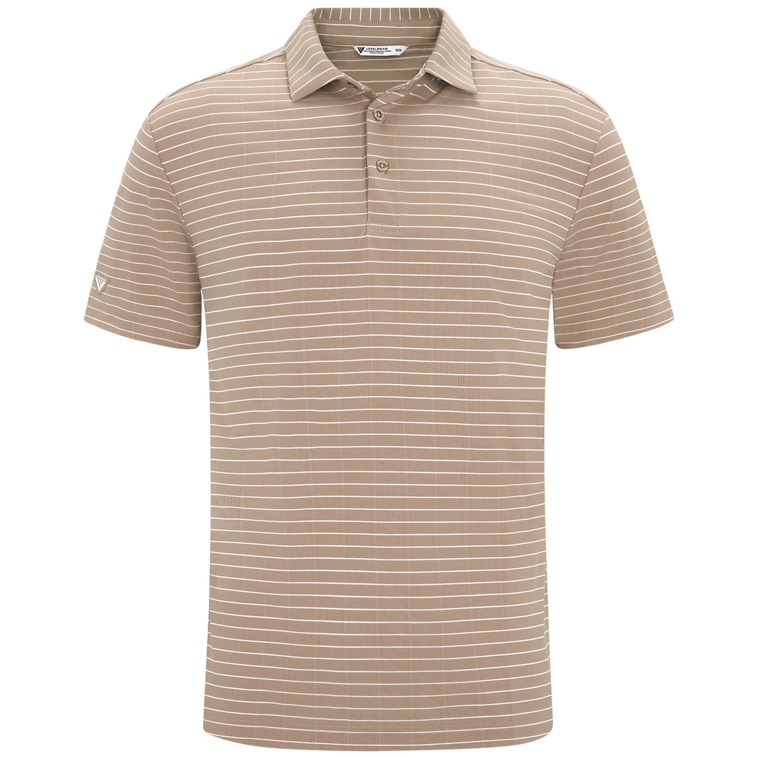 Levelwear Mens Lennox Taupe Polo