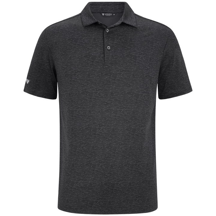 Levelwear Mens Trellis Charcoal Polo