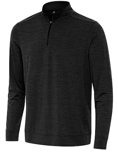 Antigua Mens Bright 1/4 Zip Black Jacket
