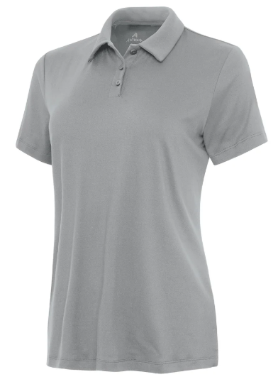 Antigua Womens Reprocess Gray Polo
