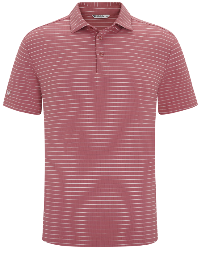Levelwear Mens Lennox Stripe Red Polo