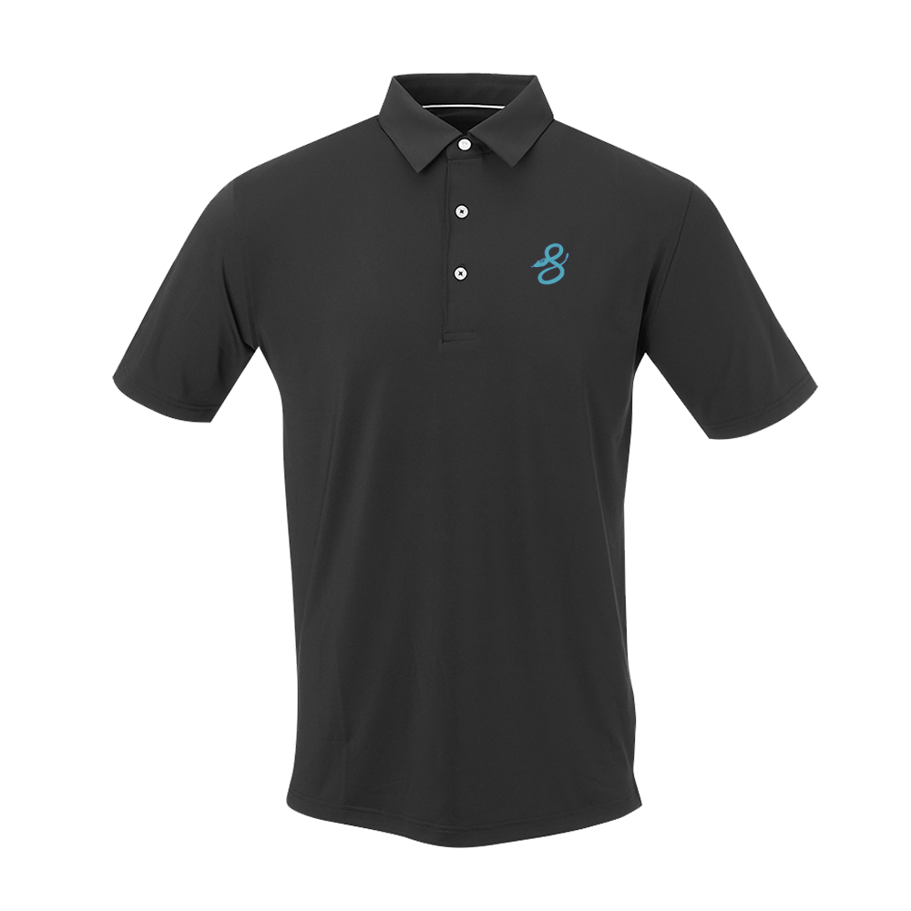 Full Turn Mens City Connect Black Classic Ecotec Polo