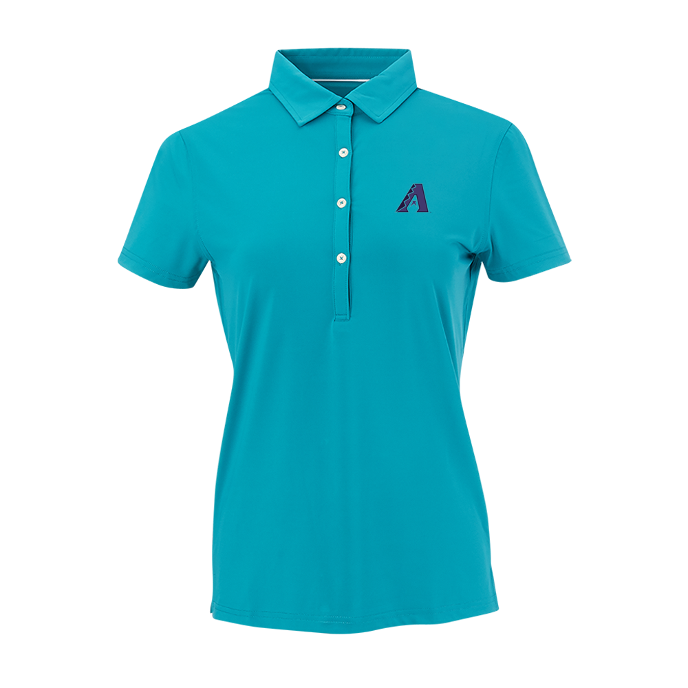 Full Turn Womens Teal City Connect Classic Ecotec Polo