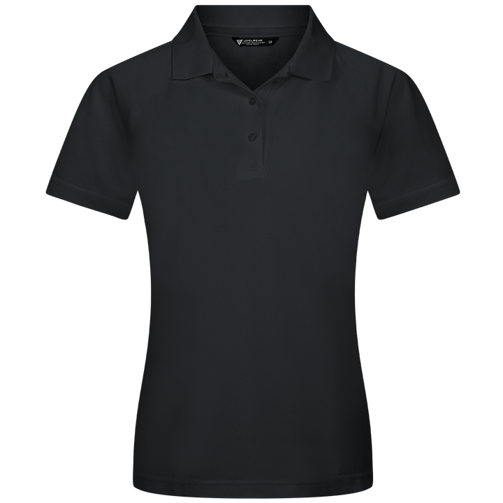 Levelwear Womens Balance Black Polo