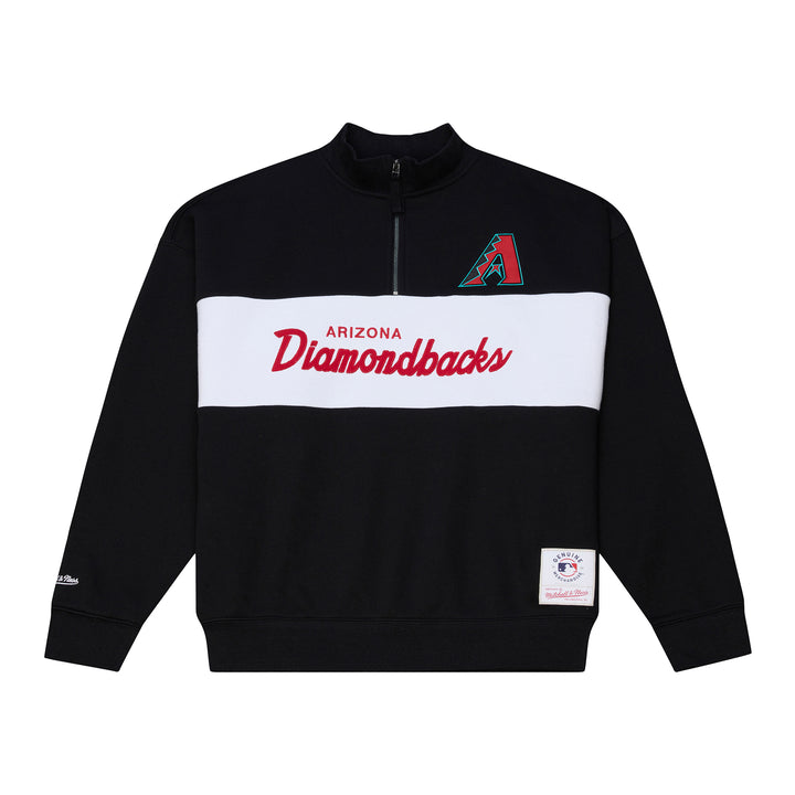 Arizona Diamondbacks Mens Mitchell n Ness 1/4 Zip Head Head Coach Jacket