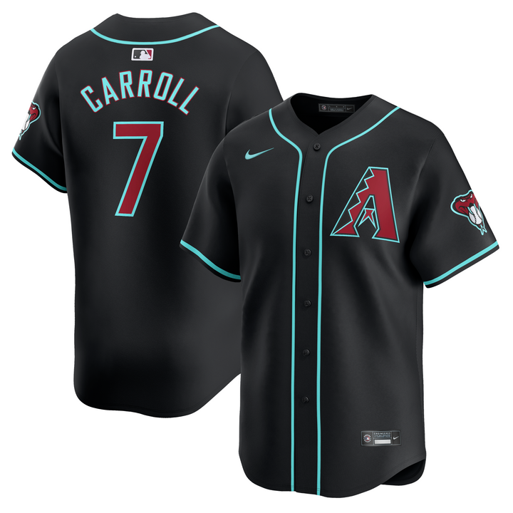 Arizona Diamondbacks Men’s Black Limited Carroll Jersey