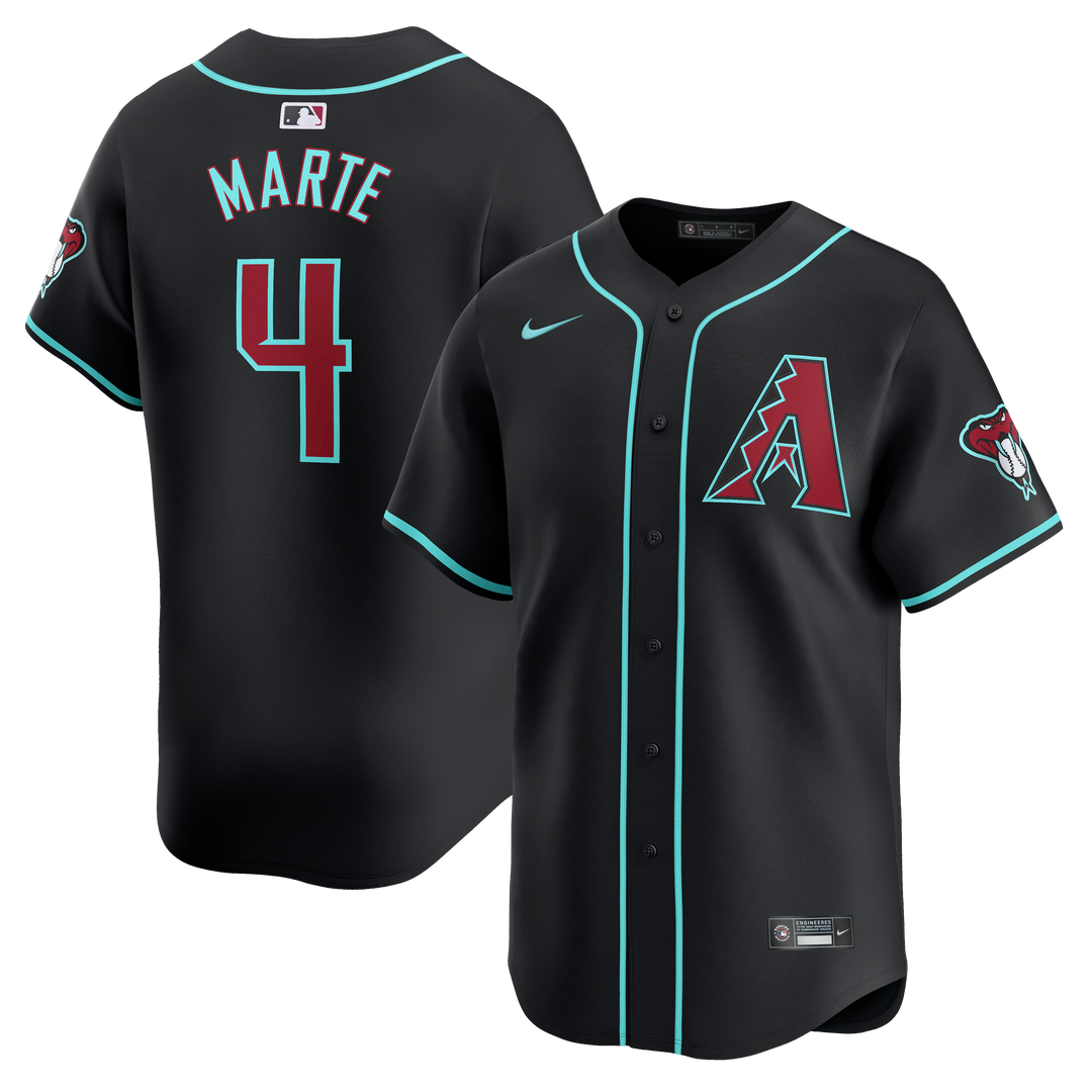 Arizona Diamondbacks Men s Black Limited Marte Jersey Rattle Republic