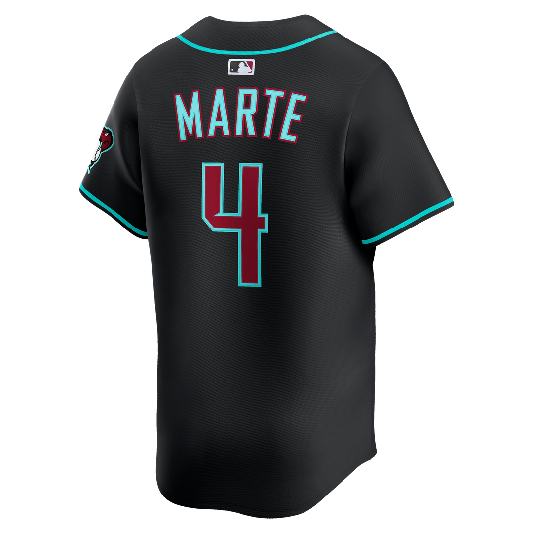 Arizona Diamondbacks Men’s Nike Black Limited Marte Jersey