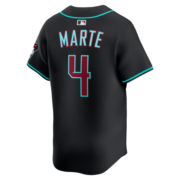 Arizona Diamondbacks Men’s Nike Black Limited Marte Jersey
