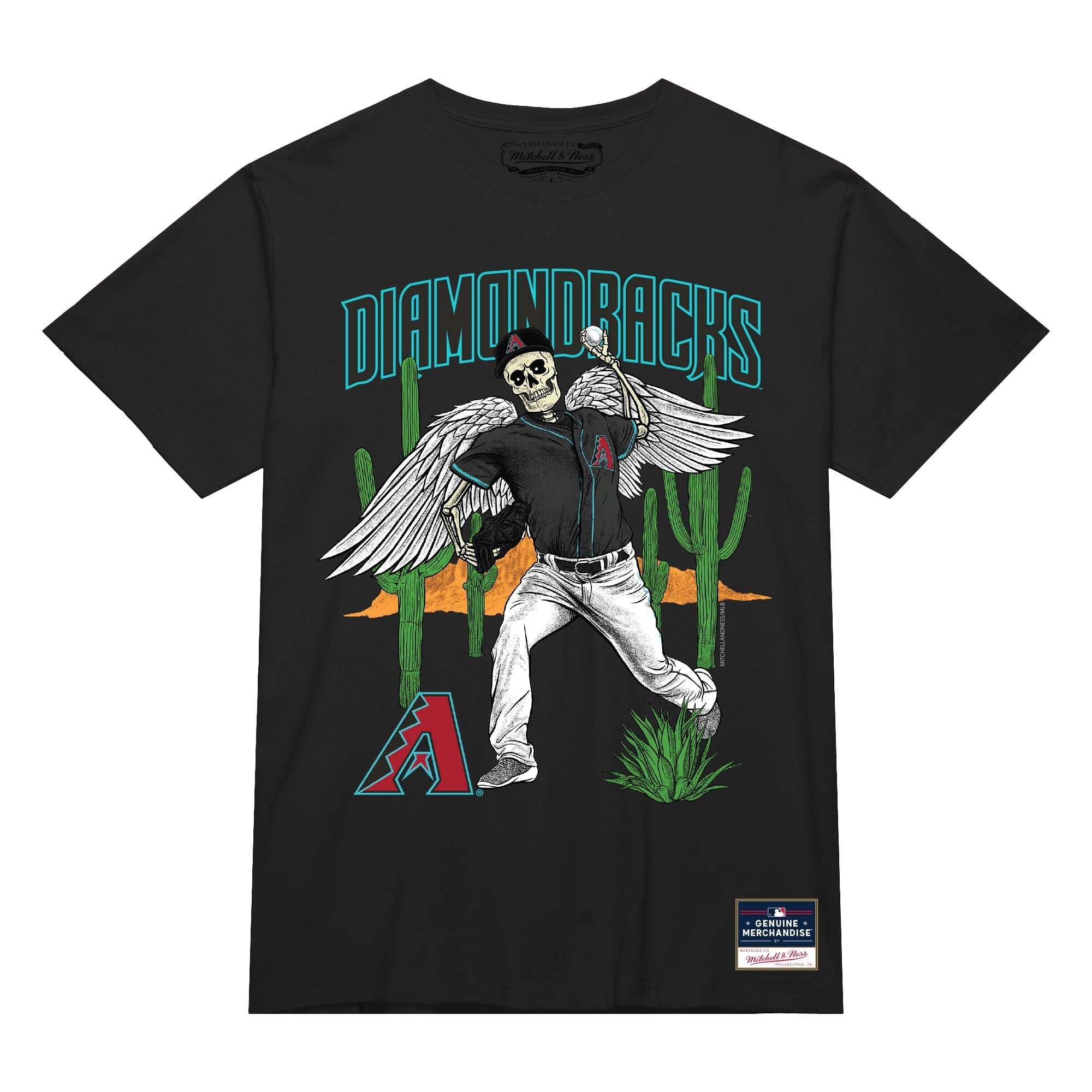 Arizona Diamondbacks Mitchell & Ness Men's Skeleton Angel Tee