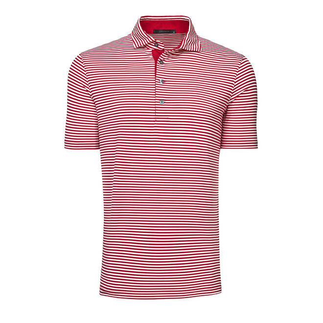 Greyson Mens Quogue Red Stripe Polo